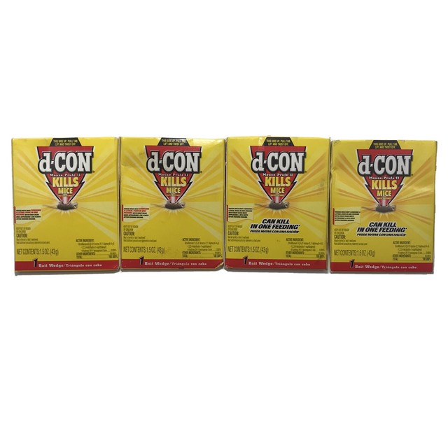 DCon Mouse Prufe II Poison, DCon Mice FOUR Bait Wedge D Con Original 1