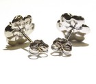 GIA certified 14k white gold .73ct Flower diamond stud 6 prong earrings Natural — photo 6