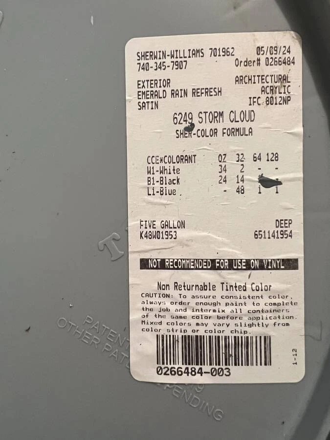 NUEVO - Pintura Top of The Line "Storm Cloud" Gris (azul) Sherwin Williams Foto 3 de 4