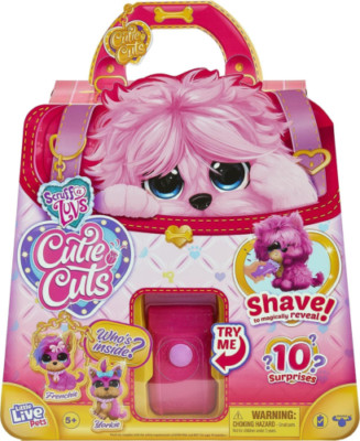 Little Live Pets Scruff-a-Luvs Cutie Schnitte Rasieren, Enthüllen und Stil, Plüsch rosa 
