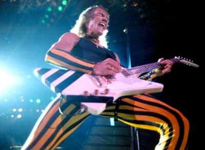 Rare Boris Dommenget Matthias Jabs Scorpions Brite White Electric