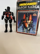 micronauts action figure baron karza robot toy 1977 mego corp w box, 1 Hand Miss
