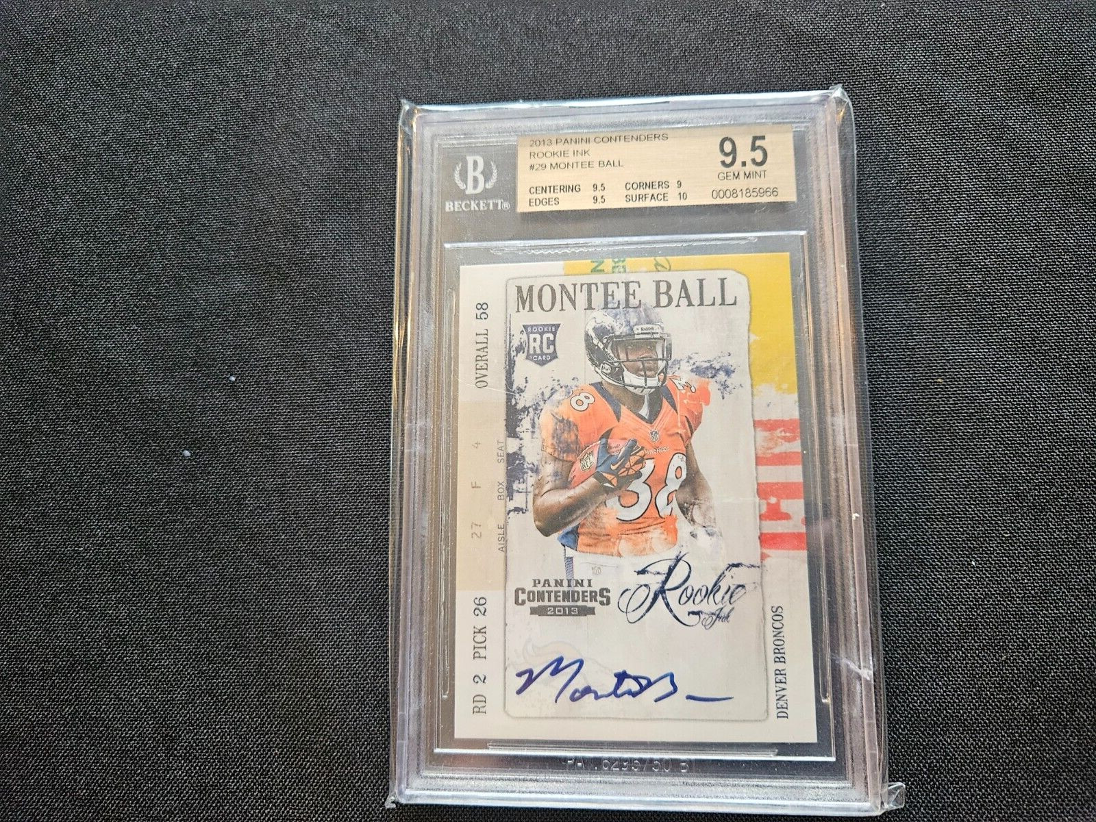 Montee Ball Panini Contenders Rookie Ink #29 Base