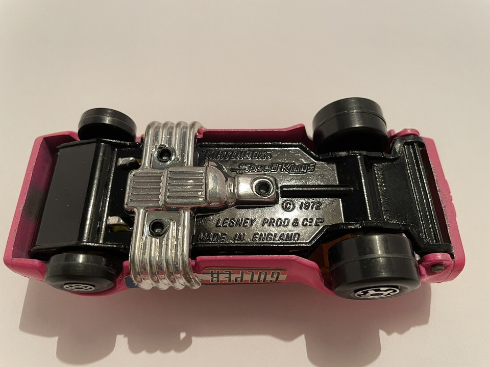 VINTAGE LESNEY MATCHBOX 1972 SPEED KINGS PINK FORD MUSTANG GUS GULPER K38 eBay