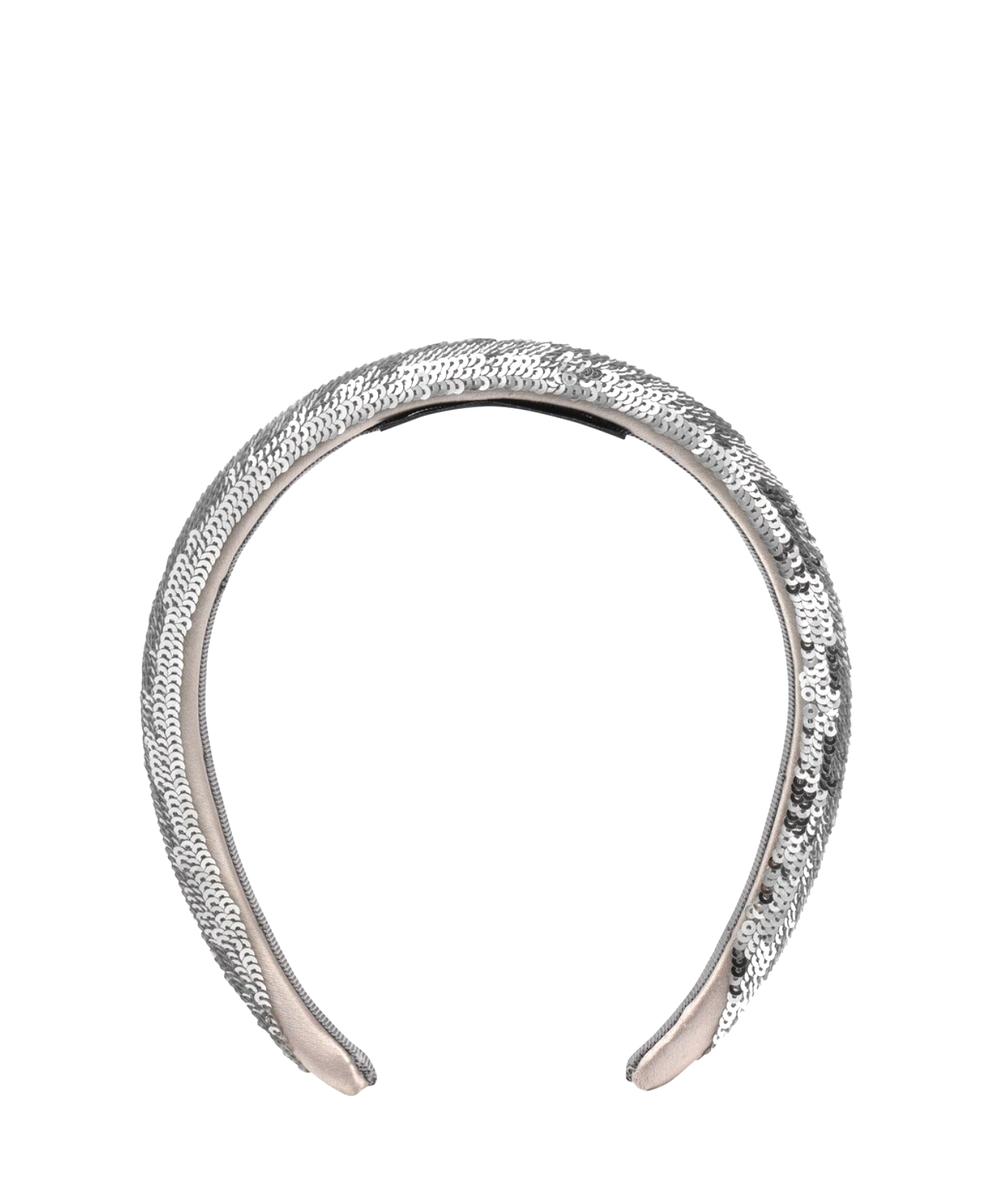 Gucci Silver Sequin Satin Hairband | eBay