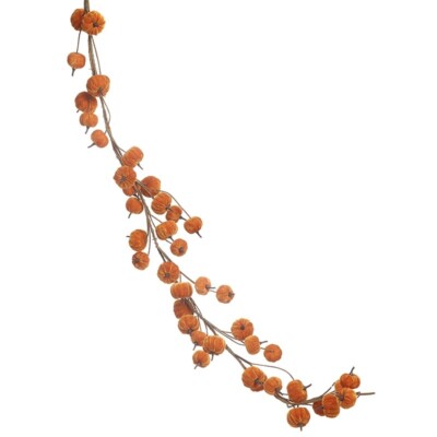 Autumn Homeware Pretty Heaven Sends Samt Orange Kürbis Girlande 