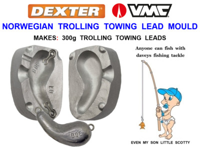 300g NORWEGISCHES TROLLING BLEI GEWICHT BOOT SCHIMMEL HEILBUTT DORSCH MEERESANGELN KÖDER JIG