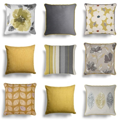 cushions for yellow sofa