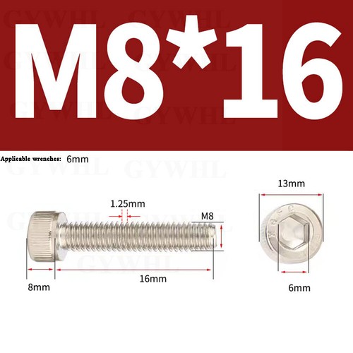 Nickel Plated Cap Screws Hexagon Socket Head Allen Key Bolts High Tensile 12.9 - Picture 144 of 254