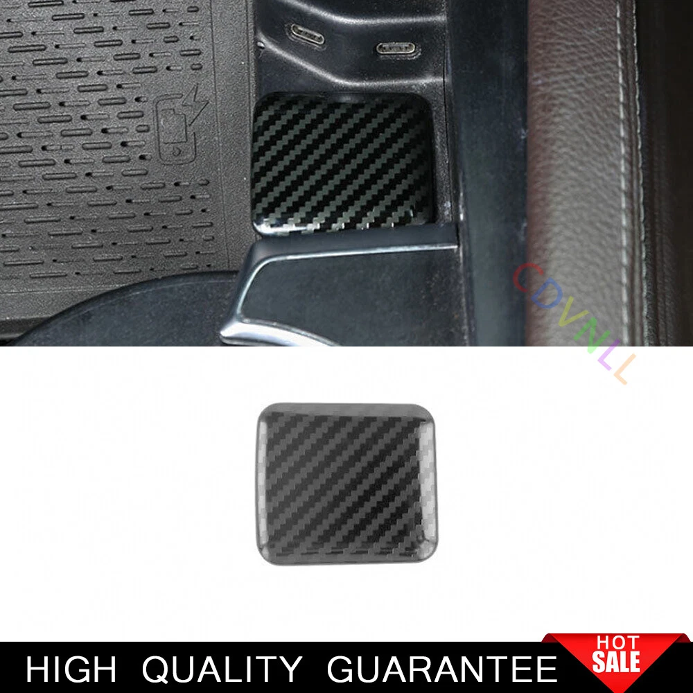 For Benz GLE GLS 2020-2022 Steel Carbon Fiber Console Cigarette Lighter Panel 1*