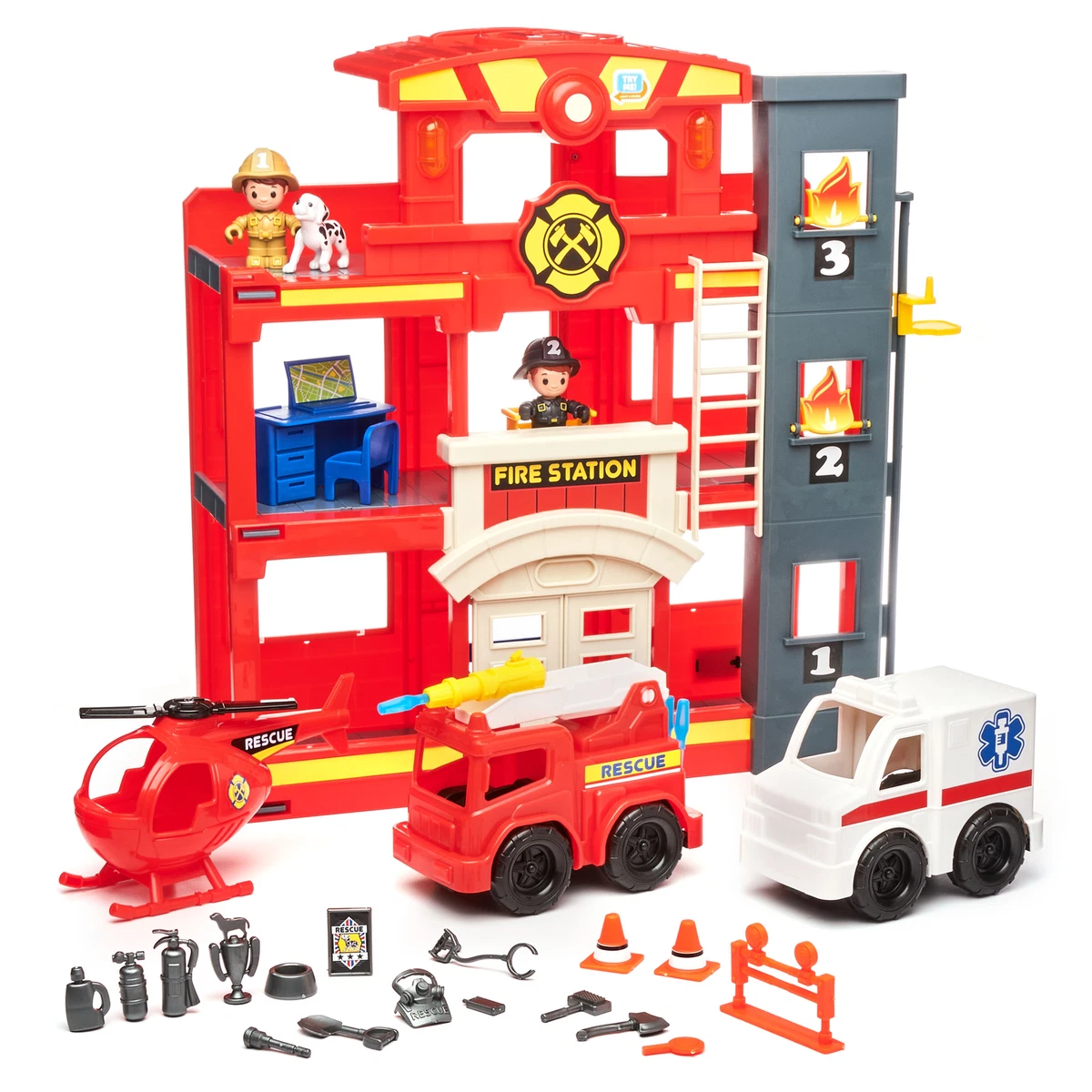 Kid Connection Fire Station Fire Vehicle Playset 31 Pieces eBay