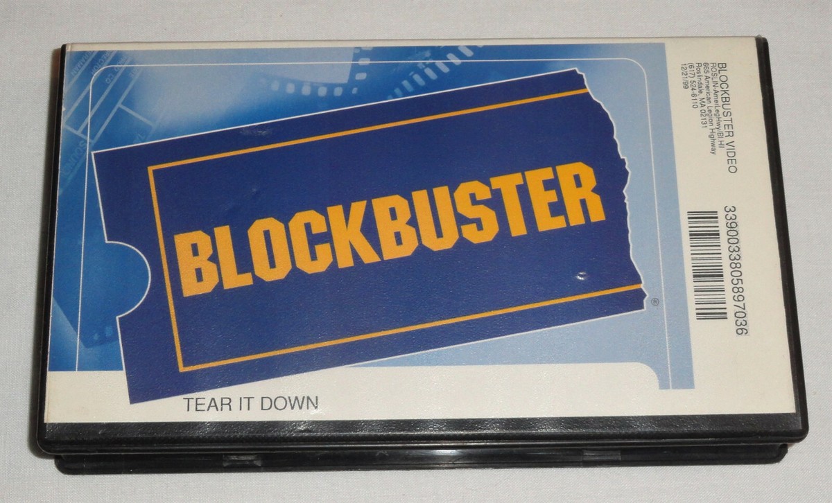 Blockbuster Video “Tear It Down” Ex-Rental VHS Cassette Tape