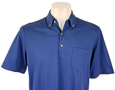TAKEO KIKUCHI Herren Blau S/S LUXUS ABENDHEMD OBERTEIL U/U/Weich - L - 44  - 139£