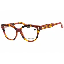 Calvin Klein Women's Eyeglasses Rose Havana Acetate Cat Eye Frame CK23541 663