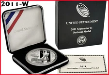 2011-P September 11 Proof Silver National Medal US Mint Commemorative COA OGP