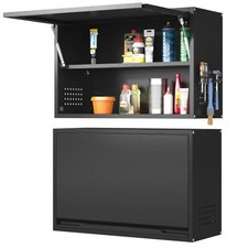 Wall Mounted Metal Storage Cabinet Garage Wall Cabinet with Adjustable Shelves