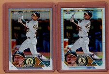 CAL STEVENSON 2023 Topps Chrome Refractor Rookie Rc + wave #199  A's