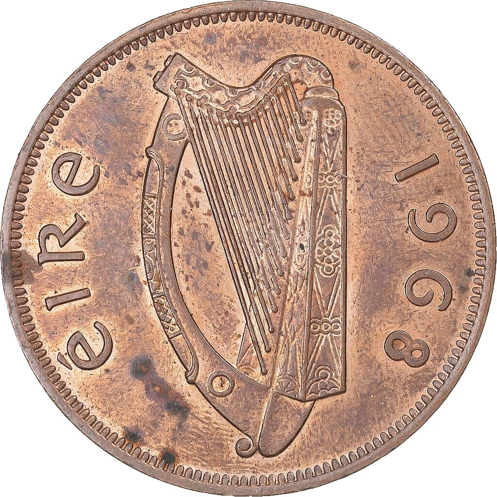 Copper Uncertified Irish Coins 1968