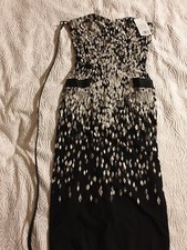 BNWT MANGO SUIT  Strapless Boned top Dress Size S Black Grey White