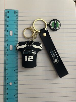 Seattle Seahawks Rubber Metal Keychain, NEW! Fast Shipping! NFL