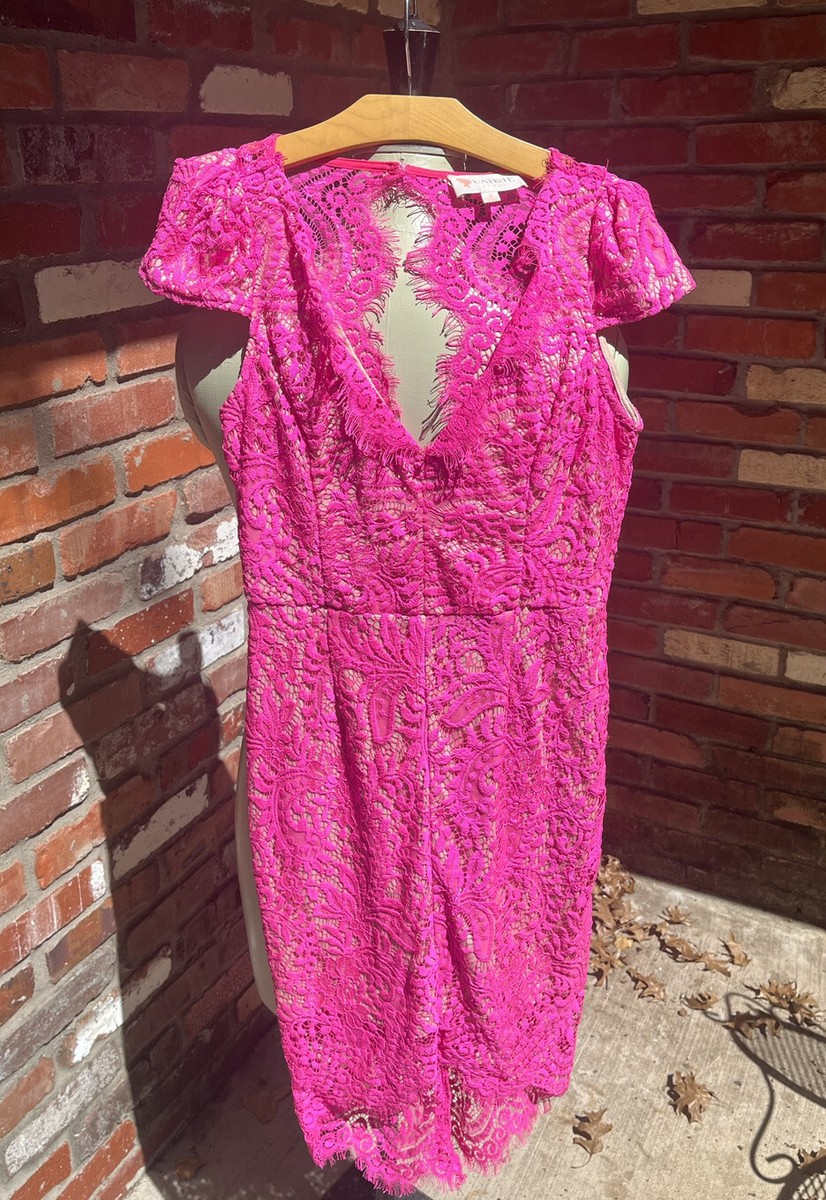 pink lace overlay dress Soft Pink w Ivory Lace Overlay Dress