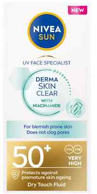 NIVEA SUN Derma Skin Clear mit Niacinamid LSF50+ 40ml Neu(393)