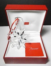 BACCARAT 2013 Annual NOEL Christmas Ornament, Clear Star, New in SEALED Box