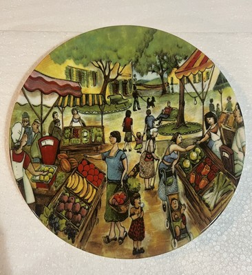 Beautiful BRUNELLI NEW Italian Market 8'' Plate Italy