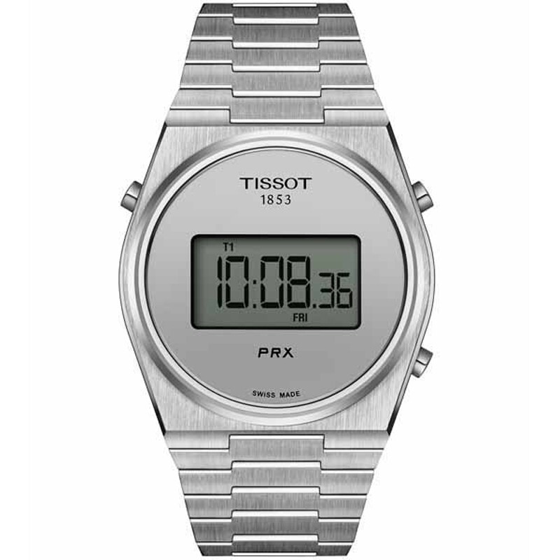New Tissot PRX Digital 40mm Silver Dial Steel Men's Watch