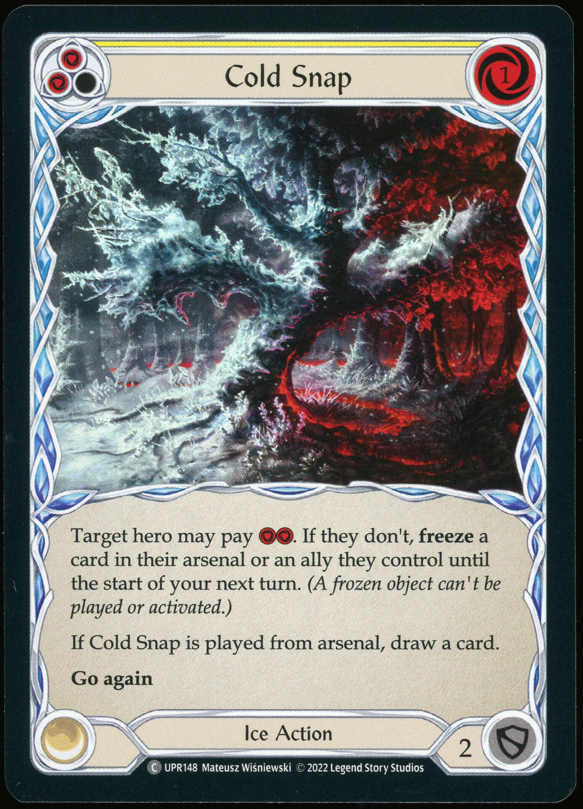 Cold Snap (Yellow) Rainbow Foil Flesh and Blood FaB TCG Uprising