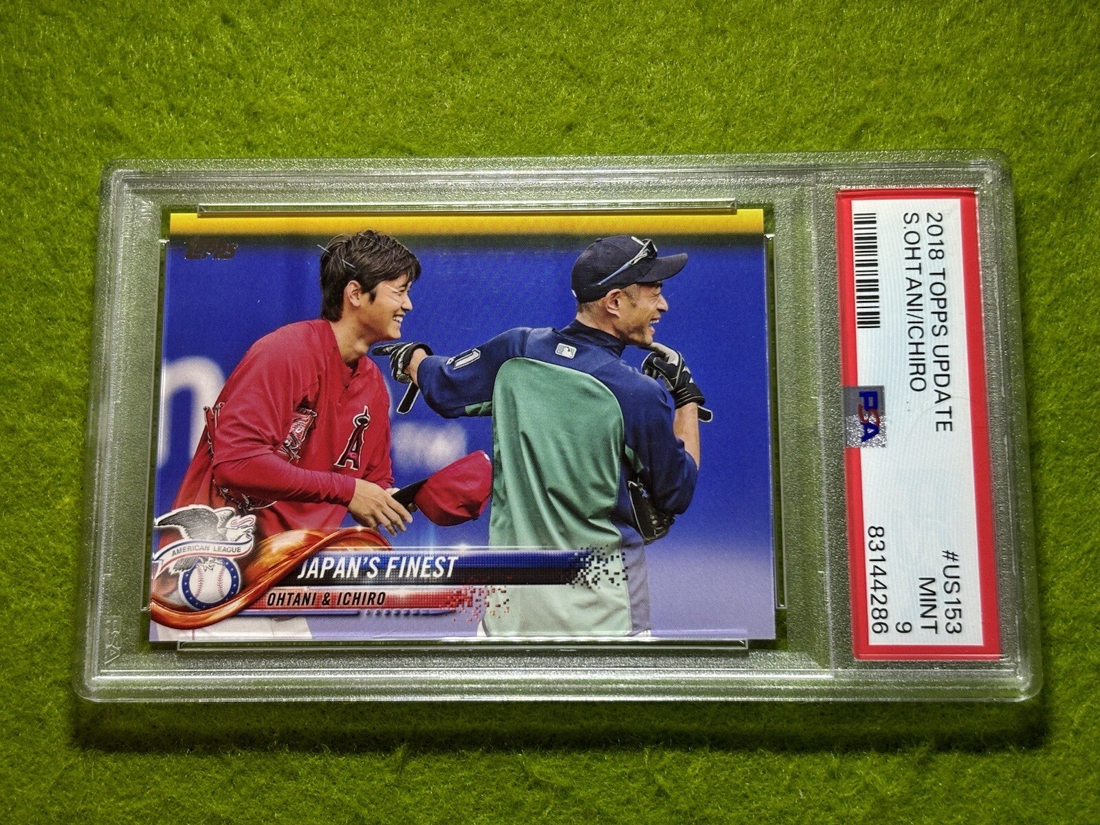 Shohei Ohtani ROOKIE CARD Ichiro Suzuki PSA 9 MINT RC 2018 Topps Update  DODGERS view 16
