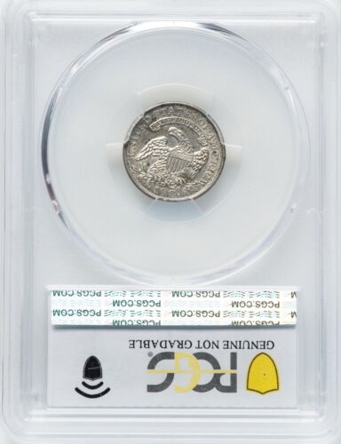 1832 Capped Bust Dime - PCGS Genuine AU Details - LOOKS FULL UNC! - Picture 2 of 5