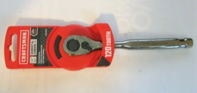 NEW! Craftsman 1/4" ratchet 120 fine tooth gunmetal chrome 82-010 GM