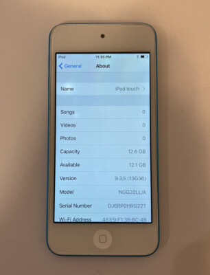 Apple iPod Touch 5th Generation Blue (16GB) Spots On LCD | eBay