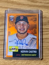 Kervin Castro 2022 Topps Chrome Platinum Anniv. Orange Refractor Auto RC S#15/25