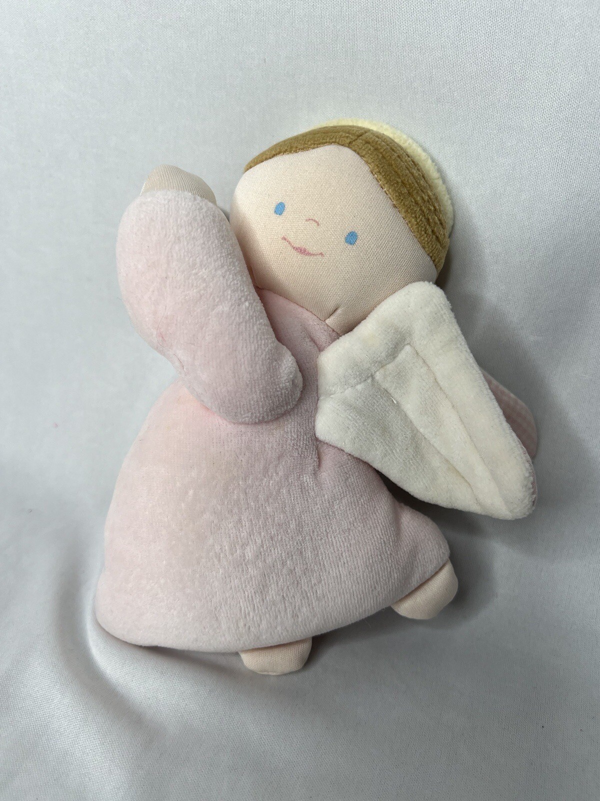 Baby Gund Pink Angel Crib Stroller Toy Checkered Wings Stuffed Baby Toy 6 Inch
