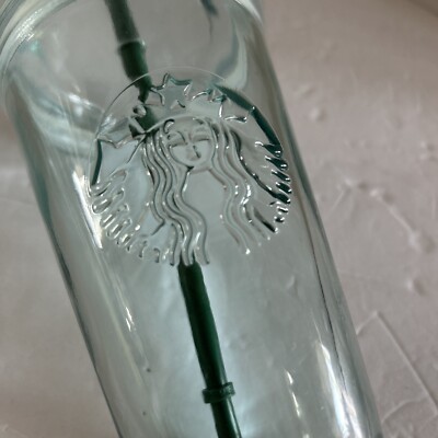 Starbucks Recycled Glass Cold To Go Cup Grande 16 oz Spain With Lid And  Straw | eBay
