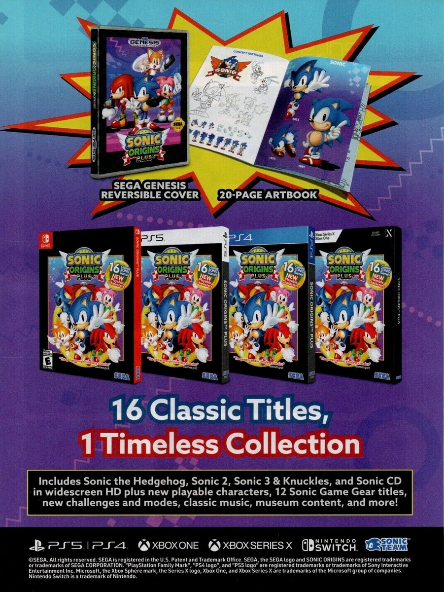 Sonic Origins Plus *PREMIUM PHYSICAL EDITION* (Switch) New