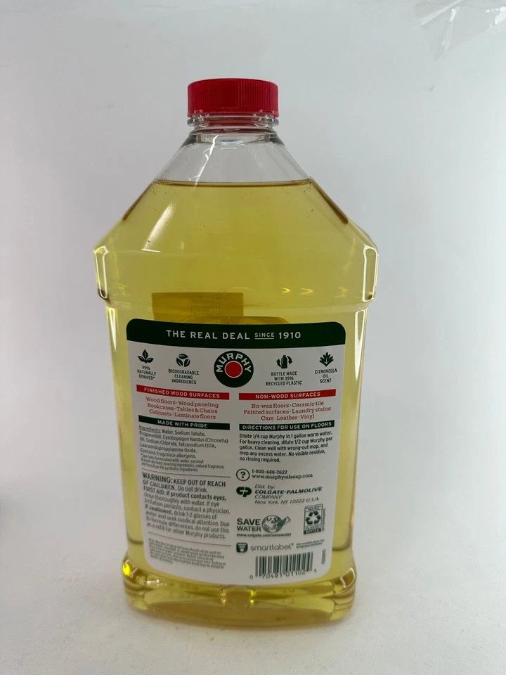 MURPHY ACEITE JABÓN MADERA DURA SUELO GABINETE COCHE VINILO 32 OZ Foto 2 de 2