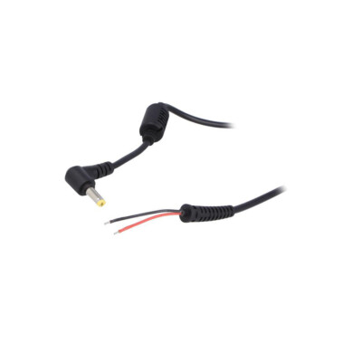 AK-SC-03 Kabel Kabel,DC 5,5/1,7 Stecker gewinkelt 0,5mm2 schwarz 1,2m AKYGA