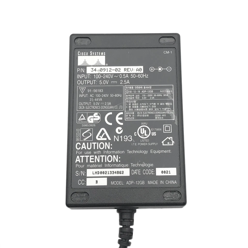NEW Genuine Power Supply for Cisco ATA190 ATA191 Series Analog Telephone Adapter - Image 3 of 4