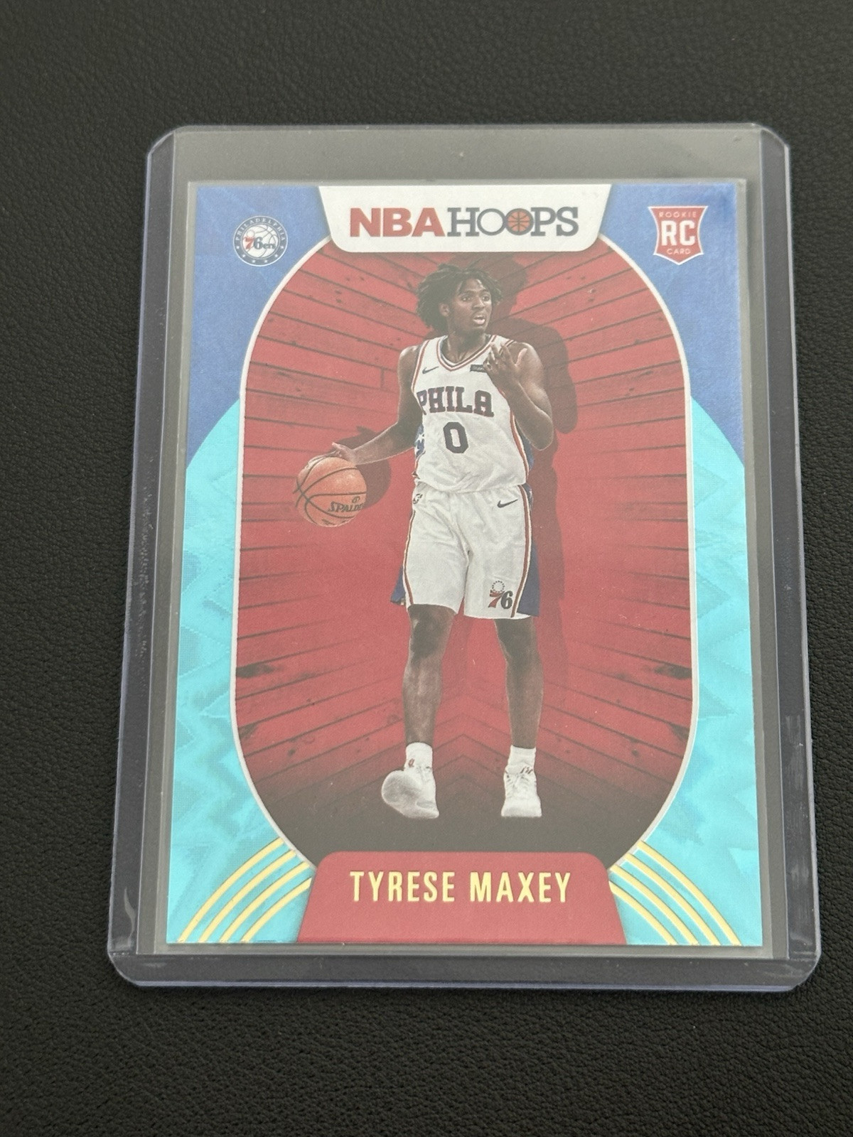 2020-21 Panini NBA Hoops - Teal Explosion #207 Tyrese Maxey (RC)