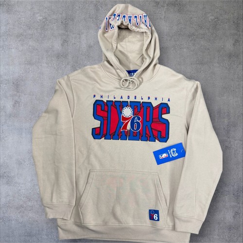 NWT Ultra Game Philadelphia 76ers City Connect Hoodie L Tan Graphic