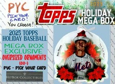 2025 TOPPS HOLIDAY Mega Box Oversized Die-Cut Ornaments OO- PYC Pick RC