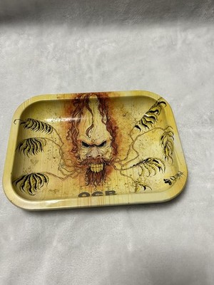 OCB metal brown red graphic small Tray
