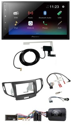 Pioneer DAB Lenkrad Bluetooth 2DIN USB Autoradio für Honda Accord 2008-2015 anth
