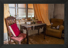 Quadro Stampa su Tela Poster Arte da Parete con Cornice Angolo Bevo