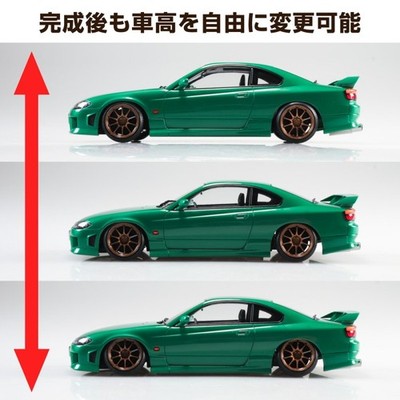 1/24　【電飾品+完成品】 AOSHIMA NISSAN SILVIA S15 Aoshima 1/24 Scale Model Tuned Car Kit Nissan S15 Silvia Air