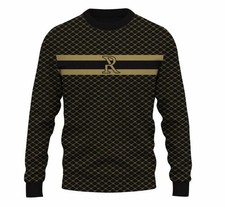 Rose Paulino Official Men  s Black Sweater Comfortable Fit Pullover