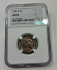 1923-S Buffalo 5c Nickel NGC AU 58 great strike